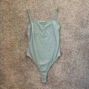 Lush Mint Green Ribbed Size Medium Bodysuit